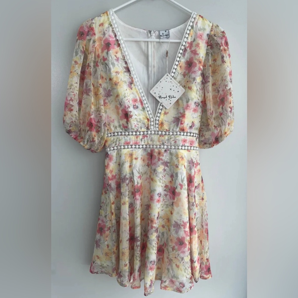 NWT Yellow Boho Floral Dress